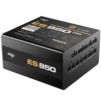 愛國者（aigo）額定850W 電競ES850全模組電腦電源(七年質(zhì)保/80Plus金牌認(rèn)證/日系主電容/雙CPU/LLC諧振）
