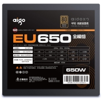 愛國(guó)者（aigo）額定650W 電競(jìng)EU650全模組電源(80Plus銅牌認(rèn)證/五年質(zhì)保/靜音穩(wěn)定/主動(dòng)式PFC）