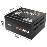 愛國(guó)者（aigo）額定650W 電競(jìng)EU650全模組電源(80Plus銅牌認(rèn)證/五年質(zhì)保/靜音穩(wěn)定/主動(dòng)式PFC）