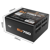 愛國者（aigo）額定750W 電競(jìng)EU750全模組電源(80Plus銅牌認(rèn)證/五年質(zhì)保/靜音穩(wěn)定/主動(dòng)式PFC）