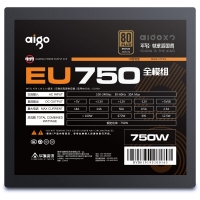 愛國者（aigo）額定750W 電競(jìng)EU750全模組電源(80Plus銅牌認(rèn)證/五年質(zhì)保/靜音穩(wěn)定/主動(dòng)式PFC）