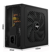 愛國者（aigo）G5直線版 額定500W 電腦主機箱臺式機寬幅電源靜音峰值600W