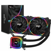 aigo愛國者冰塔V240 彩虹版 一體式水冷CPU散熱器(PWM智能溫控風扇/全平臺支持/靜音陶瓷軸承/附硅脂）