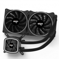aigo愛國者冰塔V240 彩虹版 一體式水冷CPU散熱器(PWM智能溫控風扇/全平臺支持/靜音陶瓷軸承/附硅脂）
