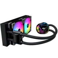 aigo愛國者銀河T240 黑色 一體式水冷CPU散熱器（PWM智能溫控風(fēng)扇/支持多平臺(tái)/ARGB幻彩燈效/贈(zèng)硅脂）