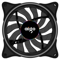 愛(ài)國(guó)者（aigo） 冰魄彩虹V1 黑色機(jī)箱風(fēng)扇12cm細(xì)光圈（支持大4P串聯(lián)接口/水冷排散熱/減震腳墊 ）