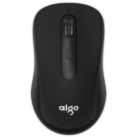 (aigo)愛國者M21黑色4D靜音版 靜音鼠標 帶DPI切換筆記本臺式機鼠標