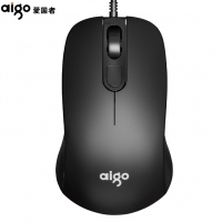 (aigo)愛(ài)國(guó)者Q21黑色 有線鼠標(biāo) 筆記本臺(tái)式機(jī)鼠標(biāo)