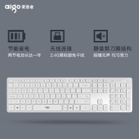 愛國(guó)者(aigo) V500貝母白鍵盤 無(wú)線鍵盤 靜音鍵盤 105鍵PC麥拉面板筆記本電腦一體機(jī)全尺寸2.4G 貝母白