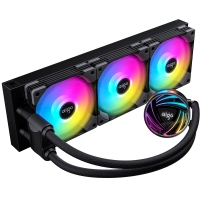 aigo愛國者銀河T360 黑色 一體式水冷CPU散熱器（PWM智能溫控風(fēng)扇/支持多平臺(tái)/ARGB幻彩燈效/贈(zèng)硅脂）