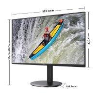 AOC Q24V4 23.8英寸2K電腦顯示器IPS屏QHD高分電競(jìng)游戲液晶顯示屏