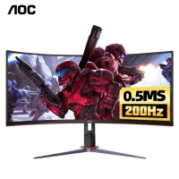 AOC CQ34G2Z 34英寸200Hz顯示器 2K曲面 21:9帶魚屏