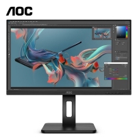 AOC U27P2C 27英寸 4K高清 Type-C 65W反向充電 IPS技術 旋轉(zhuǎn)升降 家用設計辦公液晶電腦屏