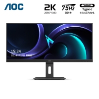 AOC Q34P2C 34英寸顯示器 21:9帶魚屏 IPS TYPE-C家用辦公設(shè)計(jì)臺(tái)式電腦屏幕