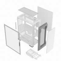 愛(ài)國(guó)者（aigo）月光寶盒T12 白色 全側(cè)透電腦機(jī)箱