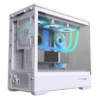 愛國者（aigo）星璨 嵐 白色 游戲電腦主機(jī)箱 支持360水冷/M-ATX主板//四面快拆/270°海景房