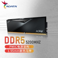 威剛（ADATA）16GB DDR5 5200 臺(tái)式機(jī)內(nèi)存條 XPG威龍-LANCER 黑色