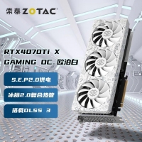 索泰（ZOTAC）RTX4070TI-12GD6X X-GAMING OC 歐泊白 電競游戲 3D設(shè)計建模新品電腦獨立顯卡