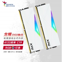 威剛XPG 龍耀 DW50 32G(16G*2) DDR4 4133 釉白電競RGB內(nèi)存條