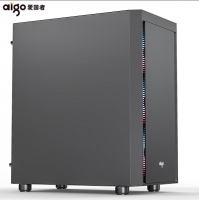 愛國者（aigo）V12 鐵側版黑色電腦機箱亞克力側透 水冷版主機箱