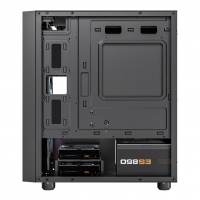 愛國者（aigo）V12 鐵側版黑色電腦機箱亞克力側透 水冷版主機箱