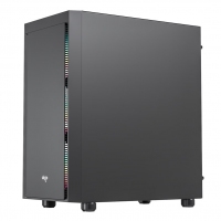 愛國者（aigo）V12 鐵側版黑色電腦機箱亞克力側透 水冷版主機箱