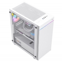 愛國者（aigo）T19 白色 玻璃側(cè)透臺(tái)式機(jī)電腦主機(jī)箱（ATX主板/360水冷位/4硬盤位/6風(fēng)扇位）