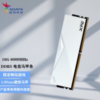 威剛（ADATA）XPG 游戲電競臺式機(jī)電腦超頻內(nèi)存條 DDR5 16G 6000 釉白 高效提速 暢玩游戲