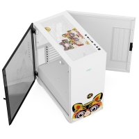 愛(ài)國(guó)者（aigo）YOGO K1白色 華風(fēng)少女 寅虎娘定制版 前/頂360水冷/ E-ATX/ATX主板/豎裝顯卡/玻璃側(cè)透