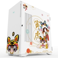 愛(ài)國(guó)者（aigo）YOGO K1白色 華風(fēng)少女 寅虎娘定制版 前/頂360水冷/ E-ATX/ATX主板/豎裝顯卡/玻璃側(cè)透