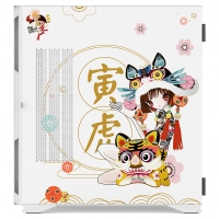 愛(ài)國(guó)者（aigo）YOGO K1白色 華風(fēng)少女 寅虎娘定制版 前/頂360水冷/ E-ATX/ATX主板/豎裝顯卡/玻璃側(cè)透