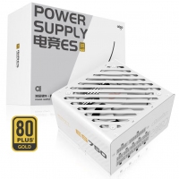 愛國者（aigo）額定750W ES750白色 全模組機(jī)箱電腦電源 白色模組線/80plus金牌/雙CPU供電