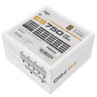 愛國者（aigo）額定750W ES750白色 全模組機箱電腦電源 白色模組線/80plus金牌/雙CPU供電