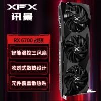 訊景（XFX）RX 6700 戰(zhàn)狼版 電腦電競(jìng)游戲獨(dú)立顯卡