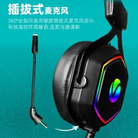 西部獵人G650網(wǎng)咖電競游戲競技耳機(jī)7.1聲道RGB燈效USB接口降噪耳機(jī)