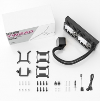愛國者（aigo）冰魄YW240黑色ARGB版 一體式CPU水冷散熱器 支持1700/AM5
