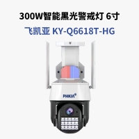 飛凱亞攝像頭 KY-Q6618T-HG 4MM 300W 6寸WIFI智能黑光警戒球機(jī)