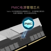 宏碁掠奪者（PREDATOR）32G(16G×2)套裝 DDR5 6800頻率 臺式機內(nèi)存條 Vesta II 炫光星艦RGB燈條(C32) 石耀黑