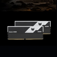 宏碁掠奪者（PREDATOR）32G(16G×2)套裝 DDR5 6800頻率 臺式機內(nèi)存條 Vesta II 炫光星艦RGB燈條(C32) 石耀黑