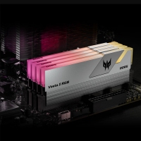 宏碁掠奪者（PREDATOR）32G(16G×2)套裝 DDR5 6000頻率 臺(tái)式機(jī)內(nèi)存條 Vesta II 炫光星艦RGB燈條(C30) 星光銀