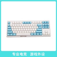 西部獵人 V300W 紅軸 白+藍(lán) 87鍵三模無(wú)線機(jī)械鍵盤(pán)（帶藍(lán)牙） 昆明鍵盤(pán)批發(fā)