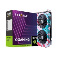 索泰（ZOTAC）RTX4060 8GB X-GAMING OC TWIN 臺(tái)式機(jī)電 電競(jìng)炫彩顯卡  云南顯卡批發(fā)