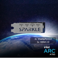 英特爾顯卡 SPARKLE A750 8GD6-HMA(雙風(fēng)扇)HDMI+DP*3 昆明顯卡批發(fā)