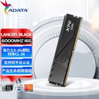 威剛(ADATA) XPG 威龍BLADE 6000 16G DDR5（黑）大馬甲 海力士A代顆粒 臺(tái)式機(jī)內(nèi)存