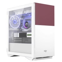 愛(ài)國(guó)者（aigo）YOGO M6 絳紫白 游戲藥丸MINI臺(tái)式機(jī)電腦機(jī)箱（支持M-ATX主板/240水冷/側(cè)拉式鋼