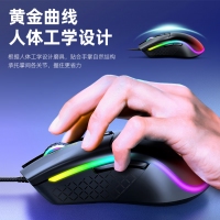 愛(ài)國(guó)心 GM902 白綠 RGB燈效 7D游戲鼠標(biāo) 電腦游戲鼠標(biāo) 有線鼠標(biāo)