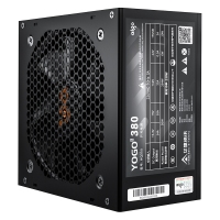 愛(ài)國(guó)者（aigo) YOGO380 直出線【額定230W】 黑色 電腦開關(guān)電源 品質(zhì)電容/寬幅設(shè)計(jì)/不虛標(biāo)