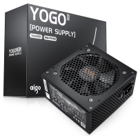愛國者（aigo) YOGO550 直出線【額定400W】 黑色 電腦開關(guān)電源 品質(zhì)電容/寬幅設(shè)計/不虛標(biāo)