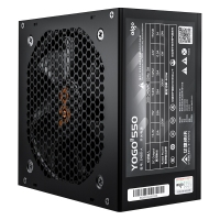 愛(ài)國(guó)者（aigo) YOGO550 直出線【額定400W】 黑色 電腦開(kāi)關(guān)電源 品質(zhì)電容/寬幅設(shè)計(jì)/不虛標(biāo)