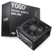 愛國者（aigo) YOGO650 直出線【額定500W】 黑色 電腦開關(guān)電源 品質(zhì)電容/寬幅設(shè)計/不虛標(biāo)